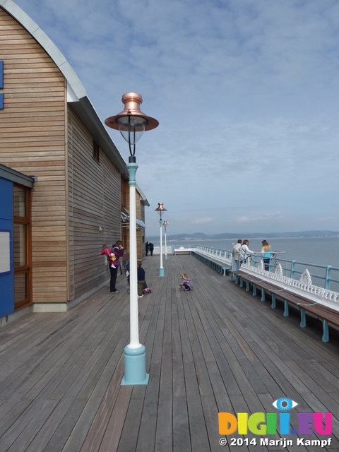 FZ005343 Copper lights on new Mumbles pier